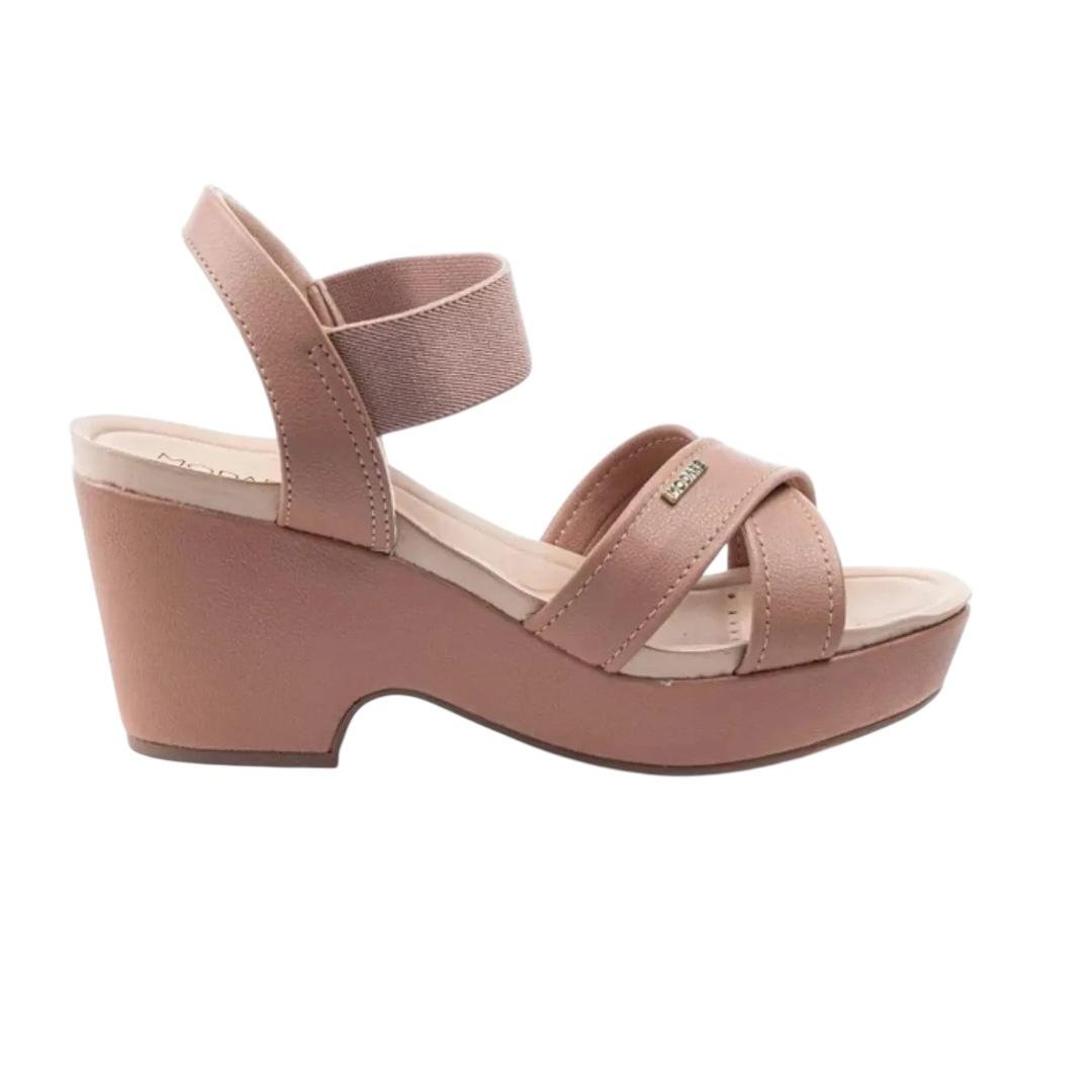 SANDALIA MODARE FEMININA PLATAFORMA CASUAL 7137.117 NUDE
