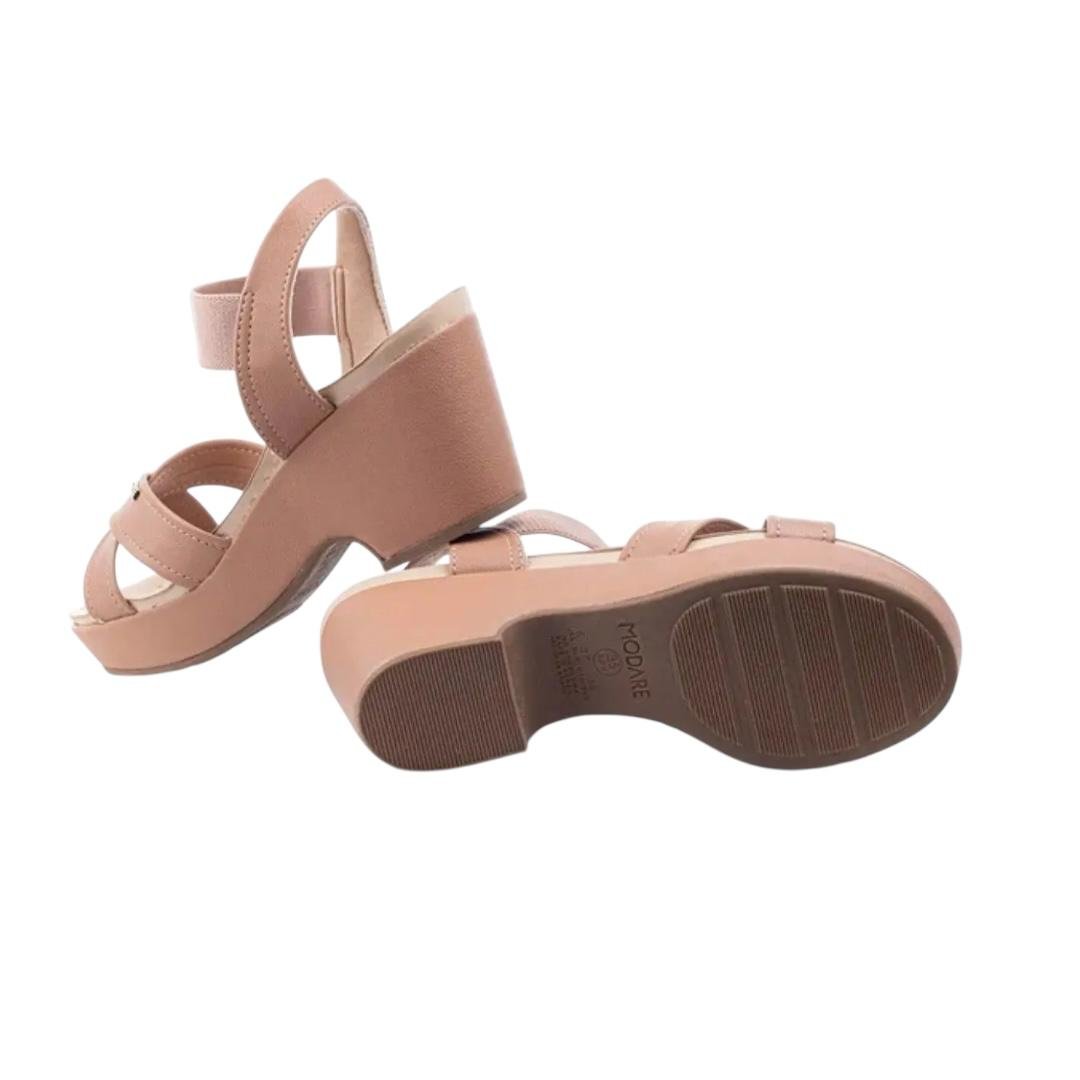 SANDALIA MODARE FEMININA PLATAFORMA CASUAL 7137.117 NUDE Nude 3