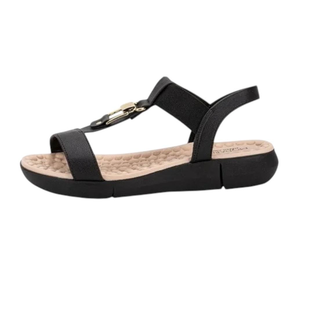 SANDALIA MODARE FEMININA ULTRACONFORTO CASUAL 7142.139 PRETO