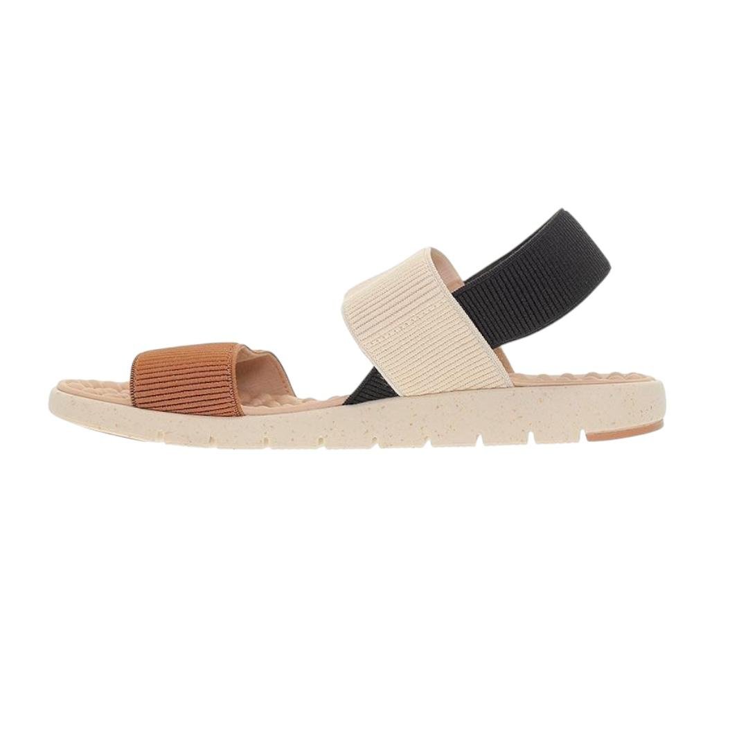 SANDALIA MODARE FEMININA FLATFORM CASUAL 7162.206 MARROM Marrom/Creme 2