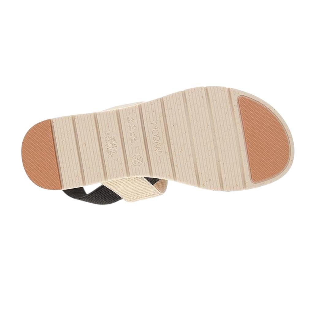 SANDALIA MODARE FEMININA FLATFORM CASUAL 7162.206 MARROM Marrom/Creme 4