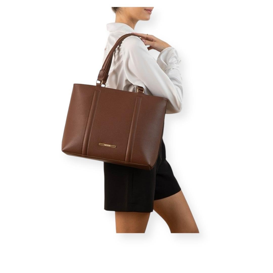 BOLSA RAFITTHY FEMININA CASUAL 28.25185A MARROM Marrom 5