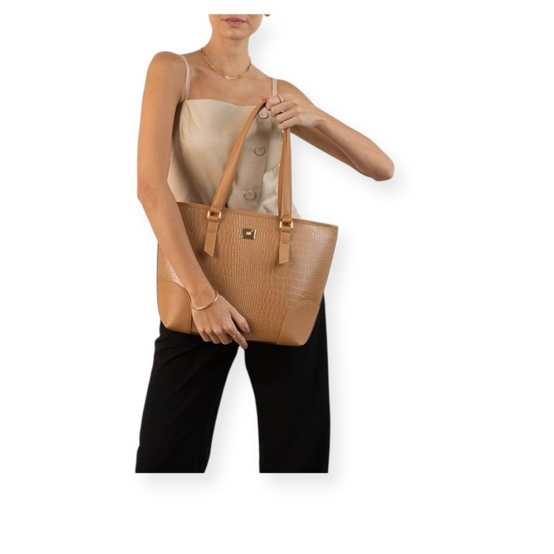 BOLSA RAFITTHY FEMININA CASUAL 28.25194A CARAMELO Caramelo 5