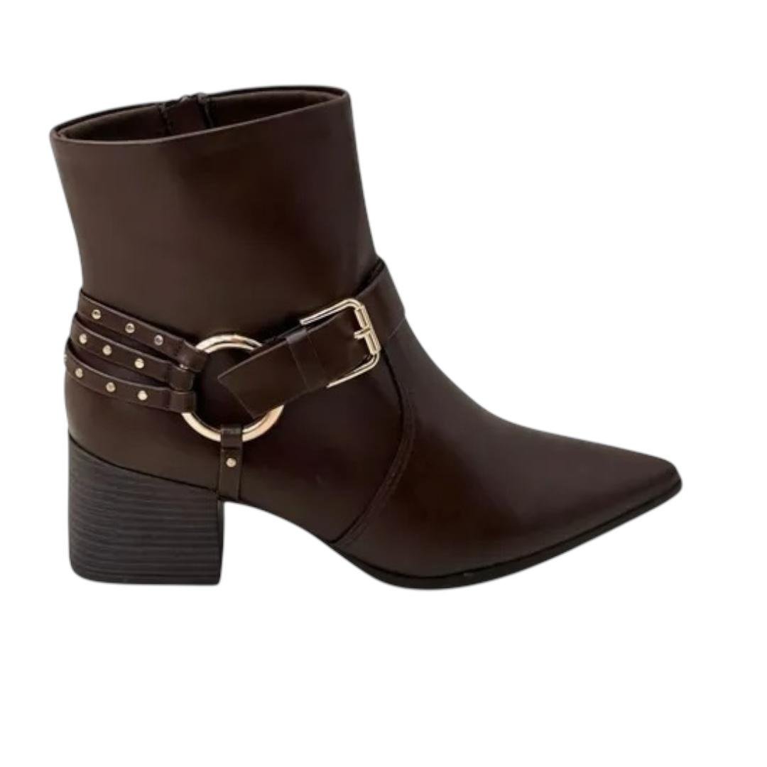 BOTA RAMARIM FEMININA CANO CURTO CASUAL 25-59131 CAFE
