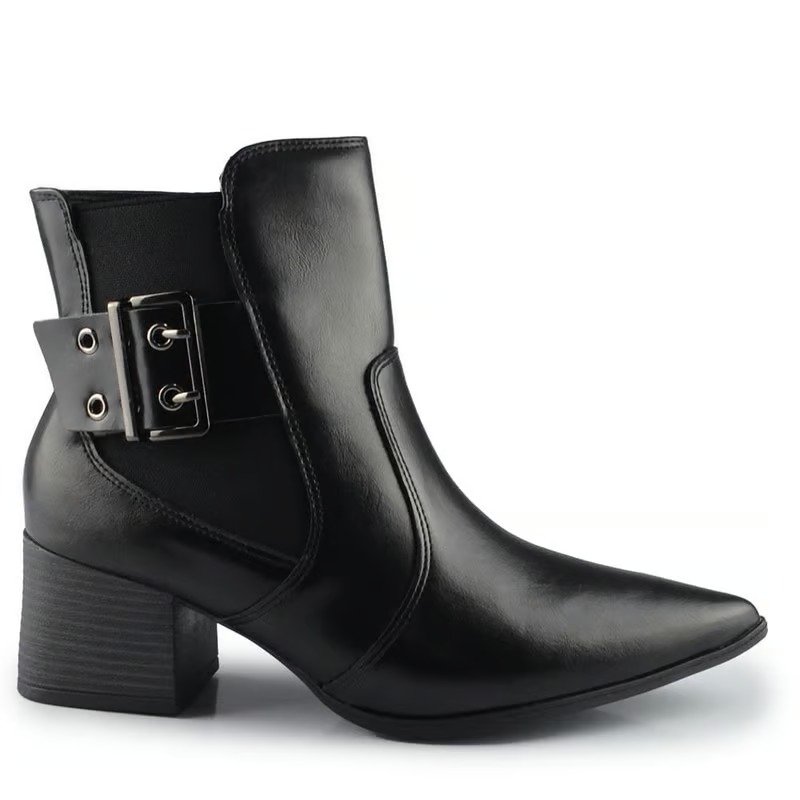 BOTA RAMARIM FEMININA CANO CURTO CASUAL 25-59132 PRETO