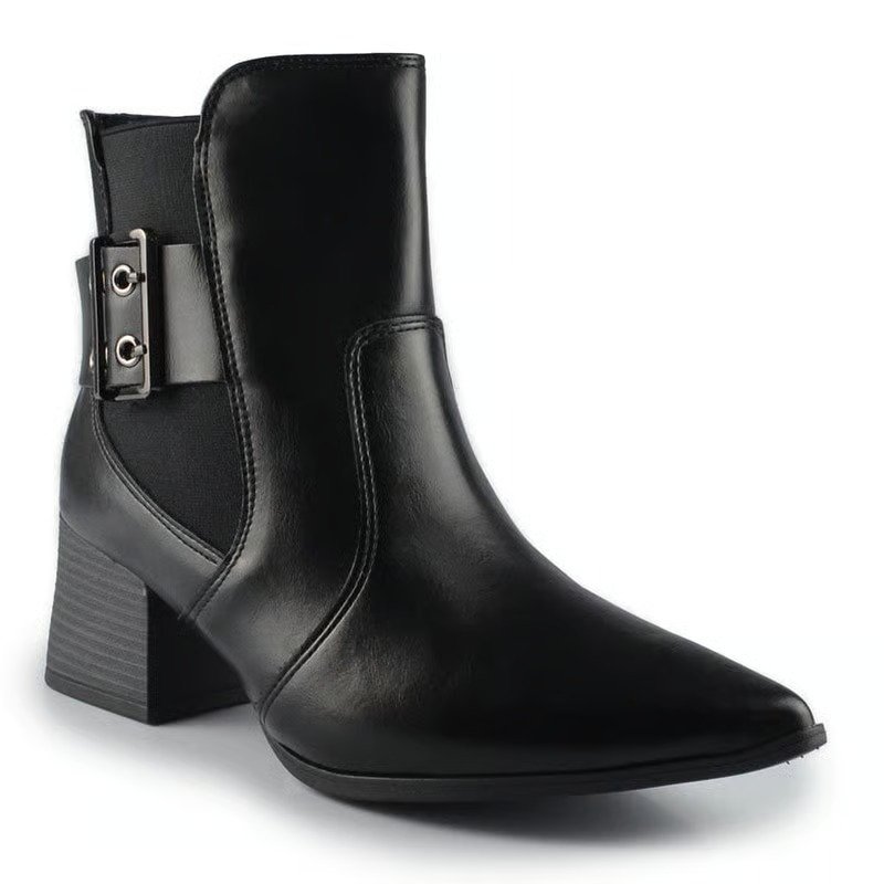 BOTA RAMARIM FEMININA CANO CURTO CASUAL 25-59132 PRETO Preto 2