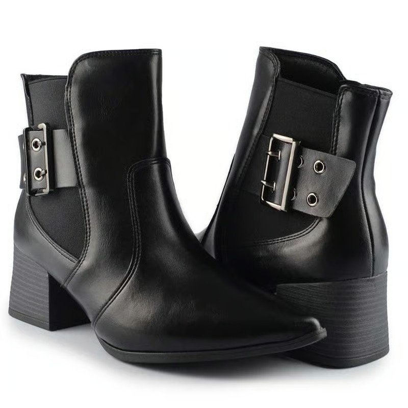 BOTA RAMARIM FEMININA CANO CURTO CASUAL 25-59132 PRETO Preto 5