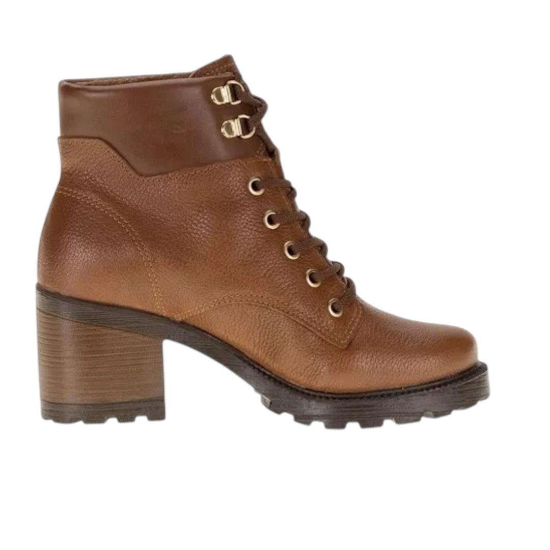 COTURNO PEGADA FEMININO EM COURO CASUAL 281329-10 MARROM