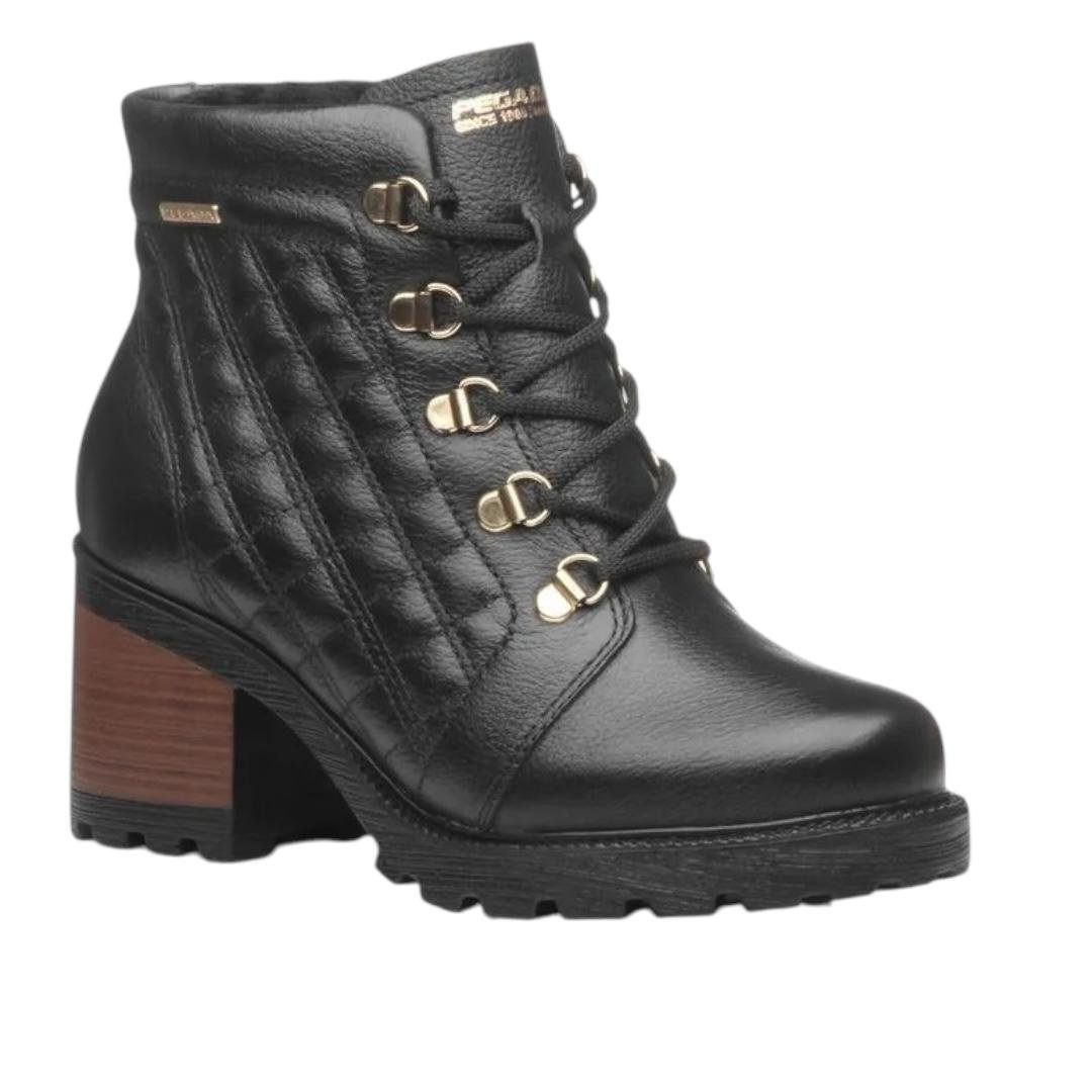 COTURNO PEGADA FEMININO EM COURO CASUAL 281308-05 PRETO Preto 2