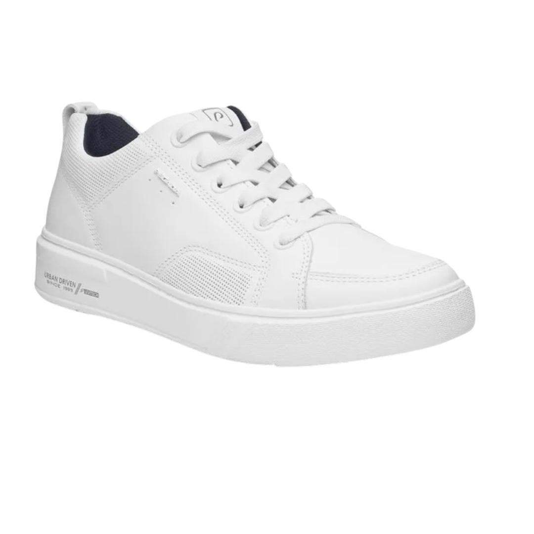 SAPATENIS PEGADA MASCULINO EM COURO CASUAL 111902-01 BRANCO Branco 2