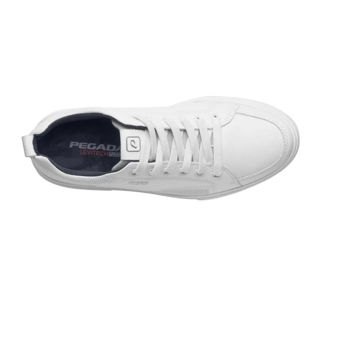 SAPATENIS PEGADA MASCULINO EM COURO CASUAL 111902-01 BRANCO Branco 3