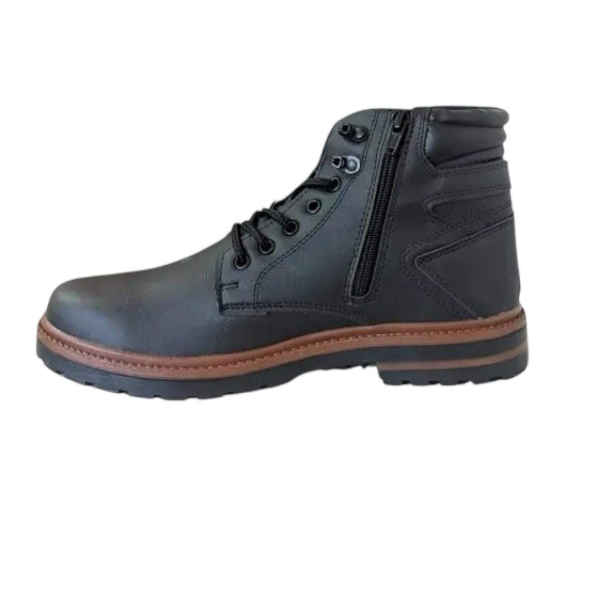 COTURNO STAY MASCULINO CASUAL 4811 PRETO Preto/Caramelo 2