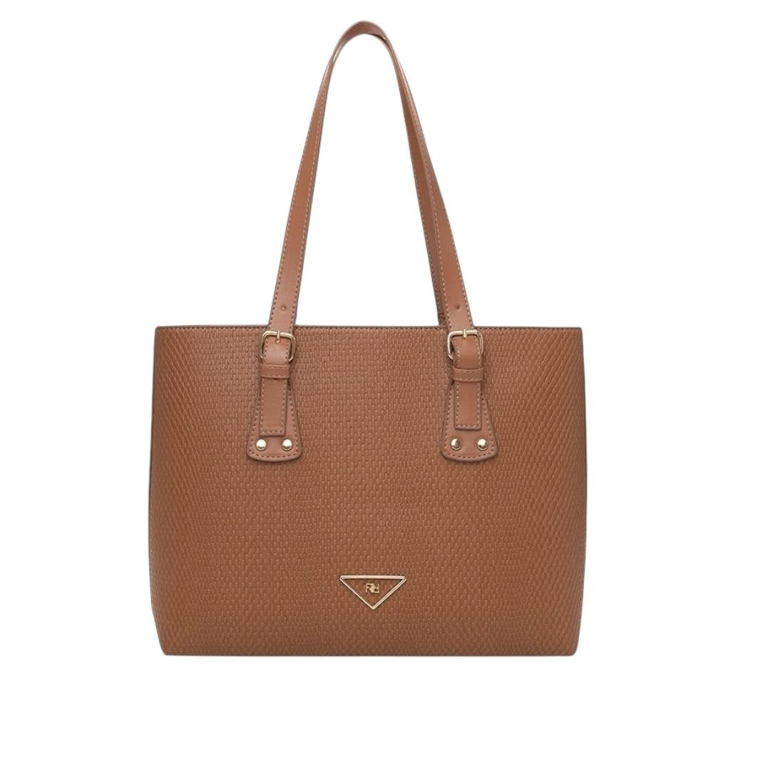BOLSA RAFITTHY FEMININA CASUAL 28.16151A CARAMELO