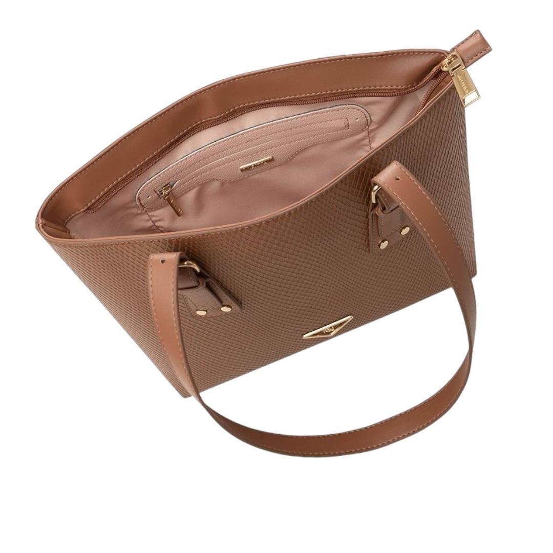 BOLSA RAFITTHY FEMININA CASUAL 28.16151A CARAMELO Caramelo 4