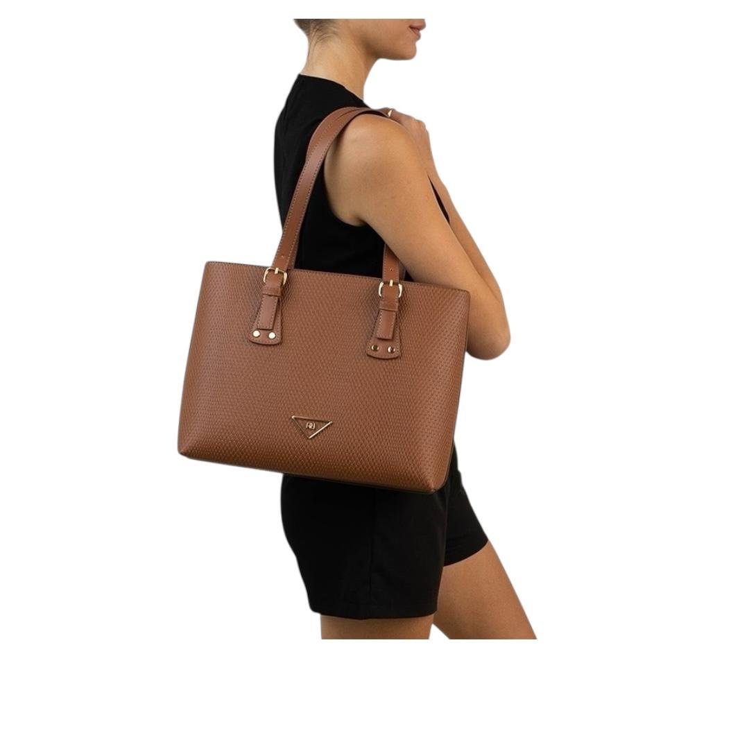 BOLSA RAFITTHY FEMININA CASUAL 28.16151A CARAMELO Caramelo 5