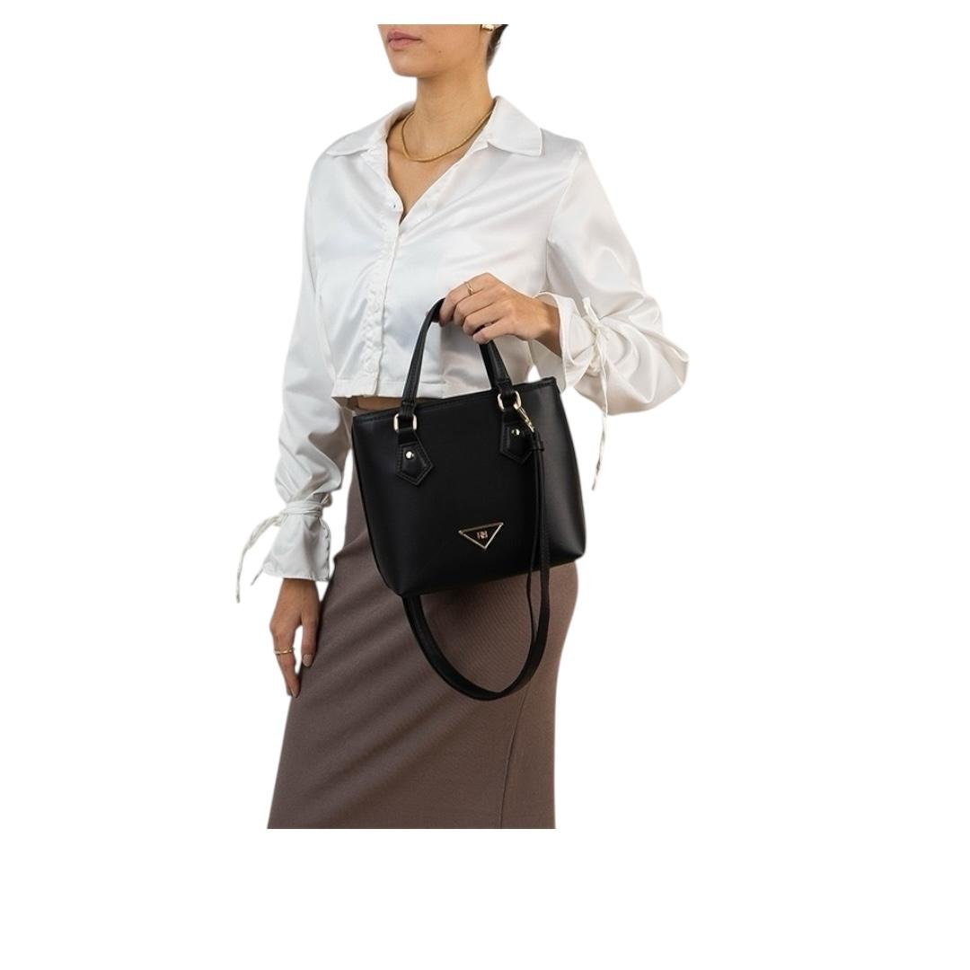 BOLSA RAFITTHY FEMININA CASUAL 28.16158A PRETO Preto 5