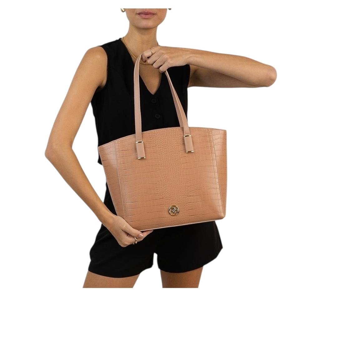 BOLSA RAFITTHY FEMININA CASUAL 28.16156A NUDE Nude 5