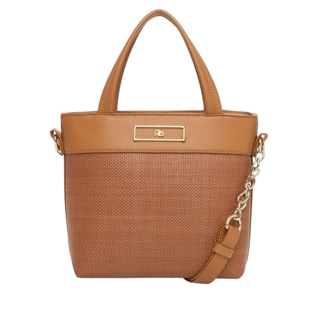 BOLSA RAFITTHY FEMININA CASUAL 28.16159A CARAMELO