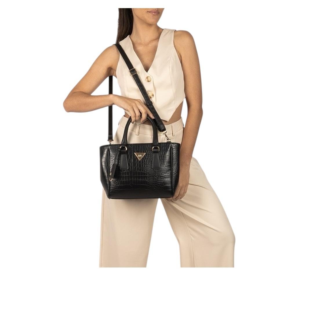 BOLSA RAFITTHY FEMININA CASUAL 28.24161A PRETO Preto 5