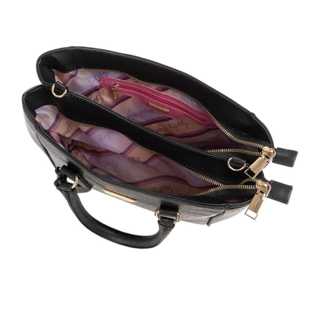 BOLSA RAFITTHY FEMININA CASUAL 28.24161A PRETO Preto 4
