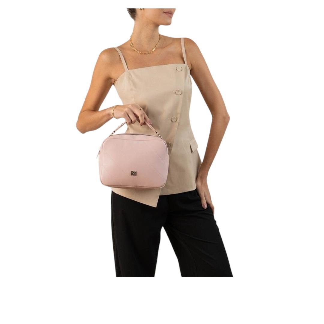 BOLSA RAFITTHY FEMININA CASUAL 28.24242A NUDE Rosa 5