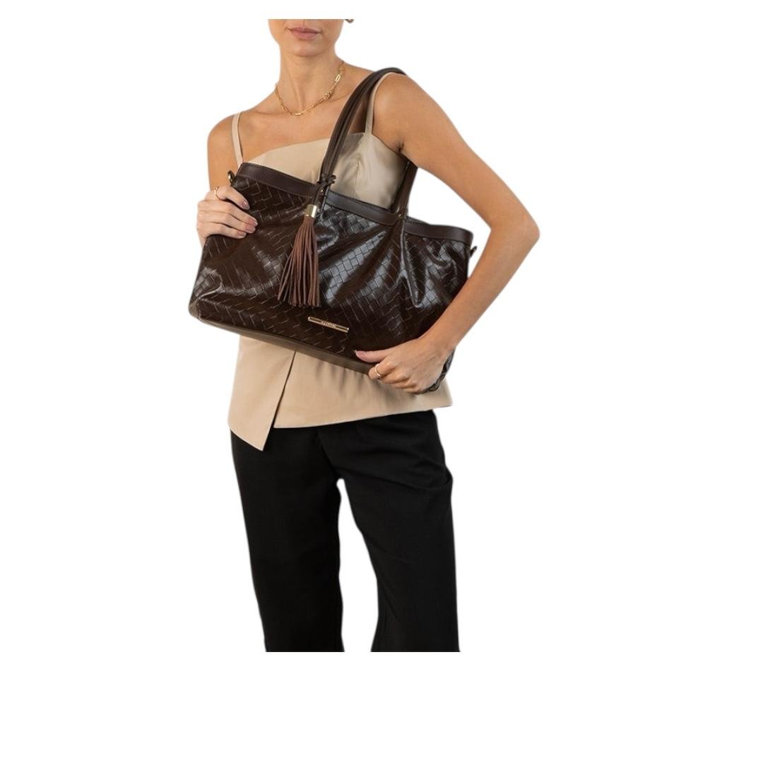 BOLSA RAFITTHY FEMININA CASUAL 28.25210A MARROM Marrom 5