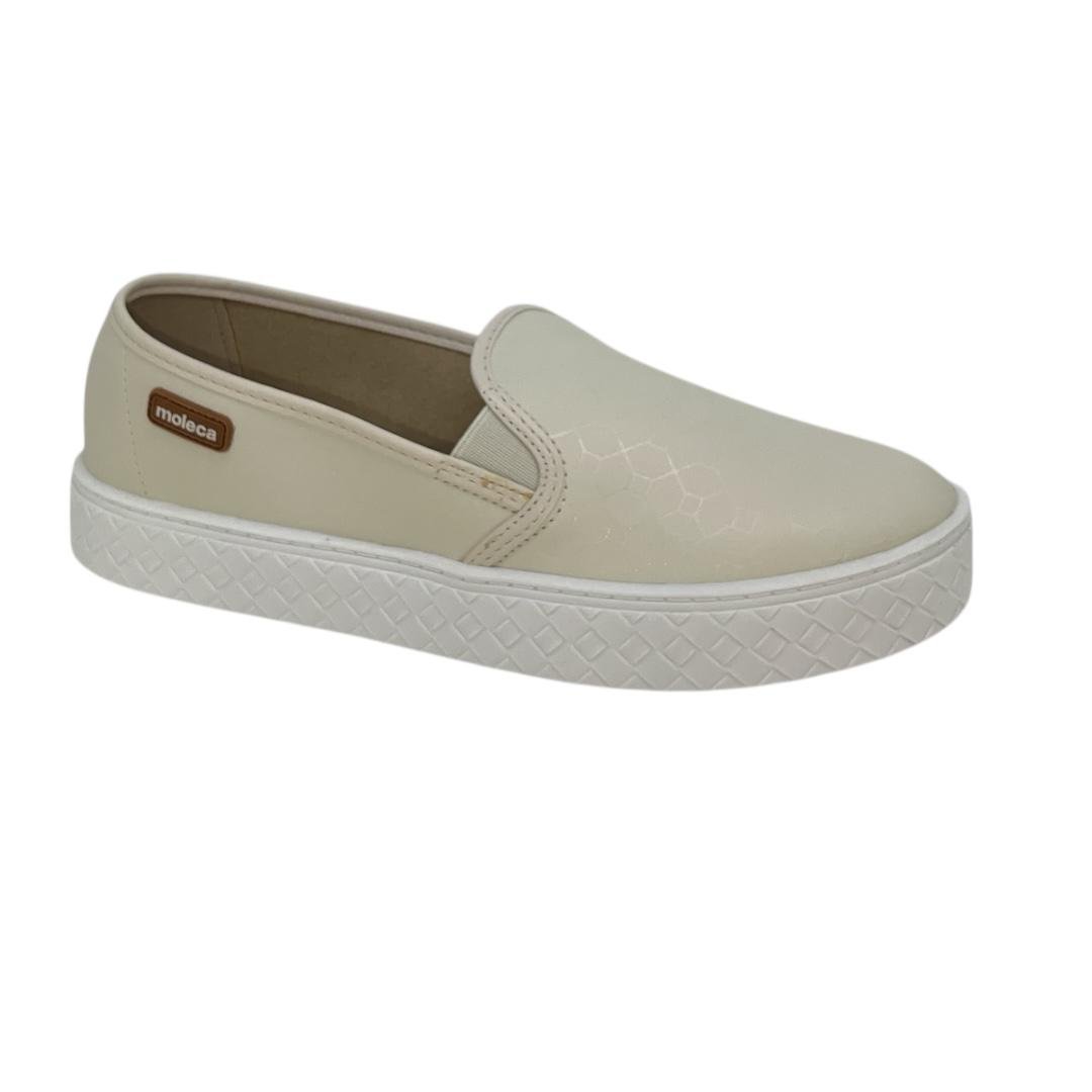 TENIS MOLECA FEMININO SLIP ON CASUAL 5712.304 OFF WHITE Off White 2