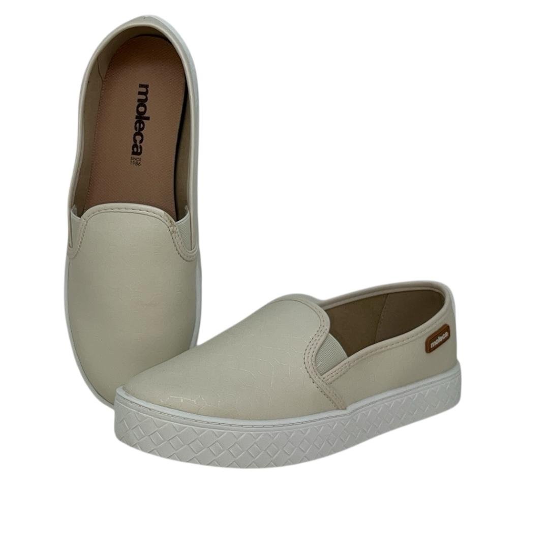TENIS MOLECA FEMININO SLIP ON CASUAL 5712.304 OFF WHITE Off White 3
