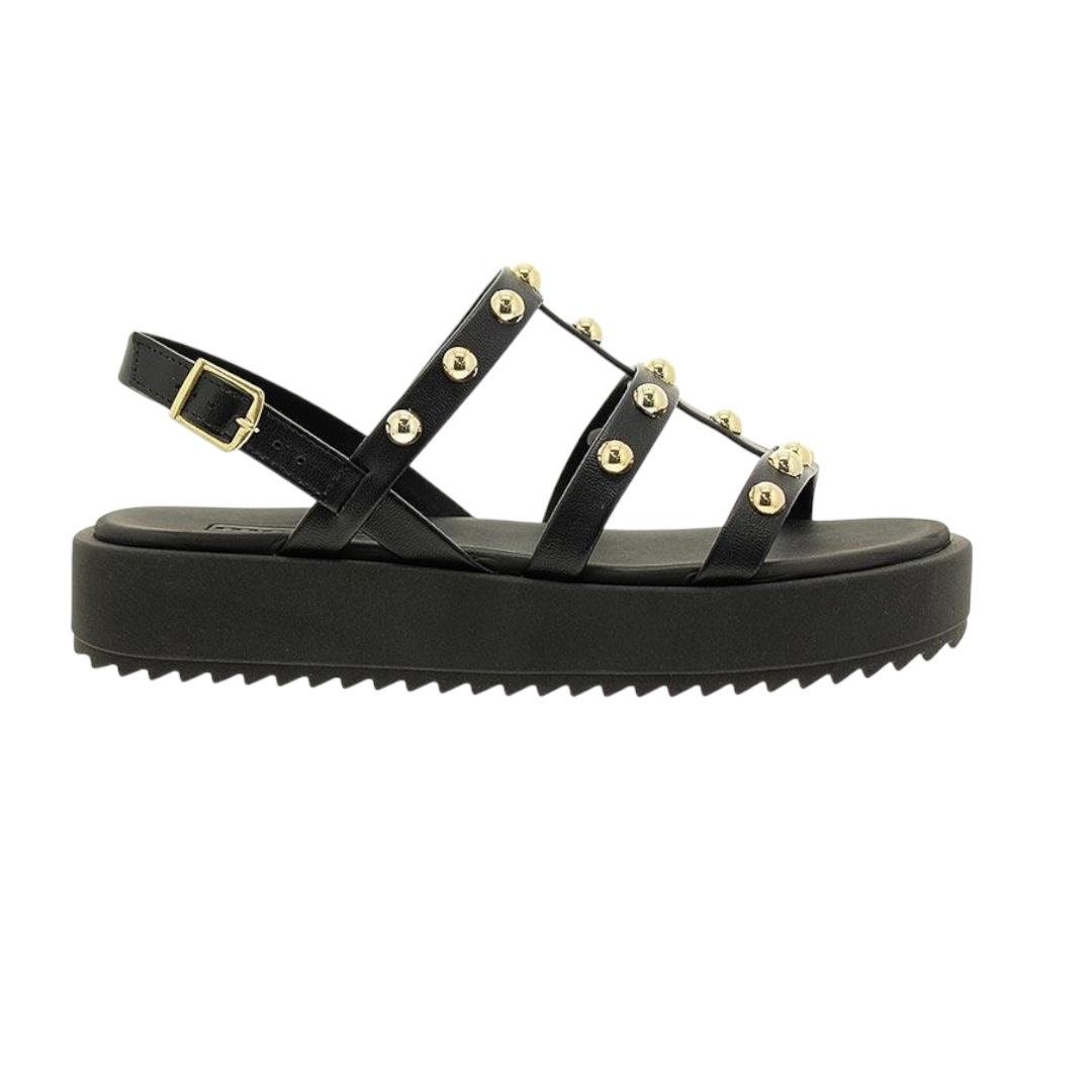SANDALIA MOLECA FEMININA FLATFORM CASUAL 5489.119 PRETO