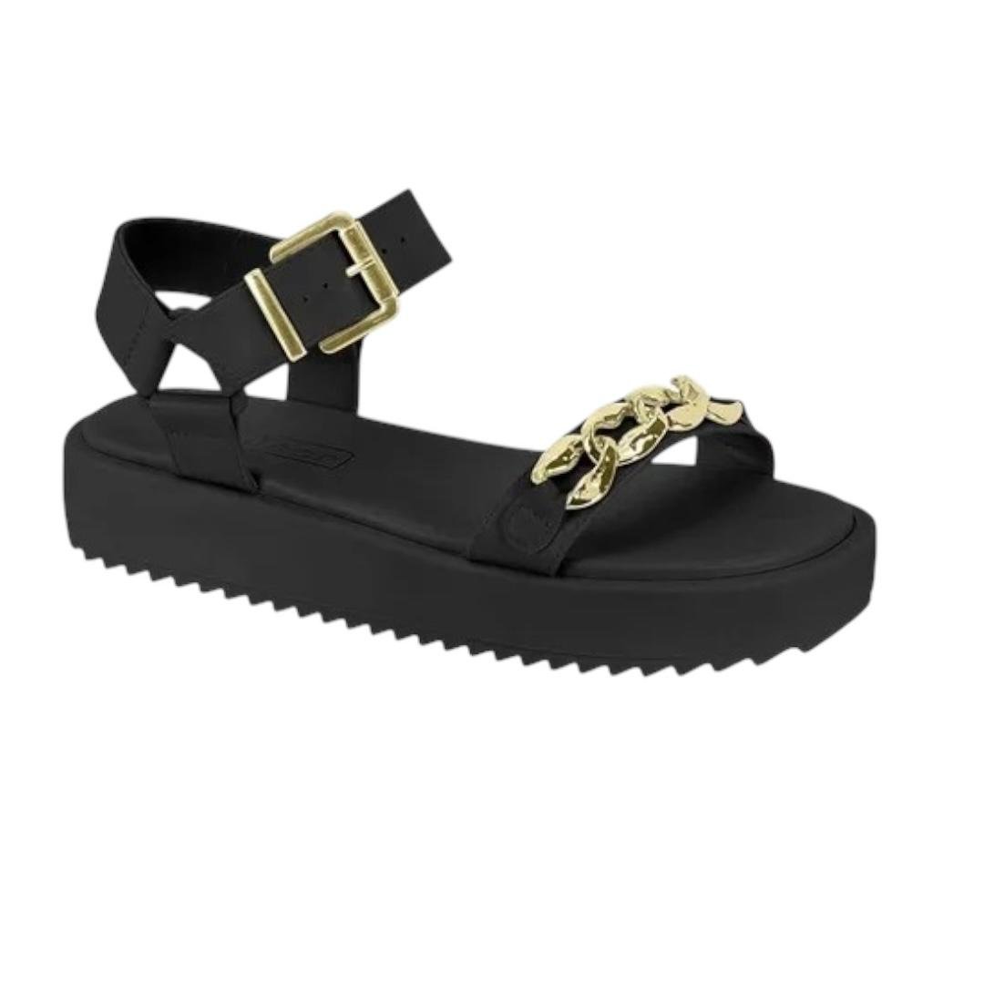 SANDALIA MOLECA FEMININA FLATFORM CASUAL 5489.118 PRETO