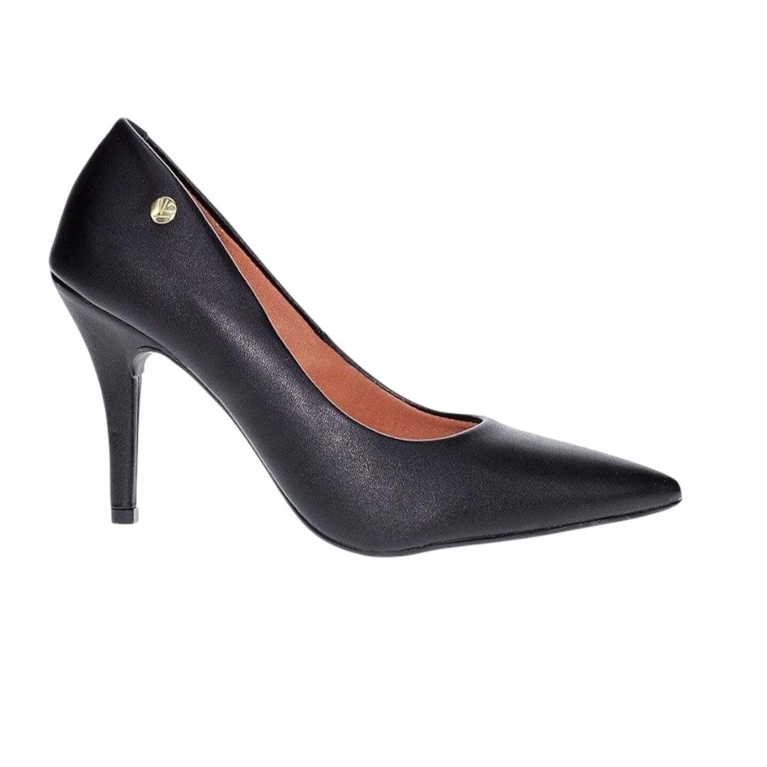 SCARPIN VIZZANO FEMININO SALTO ALTO BICO FINO 1184.1101 PRETO