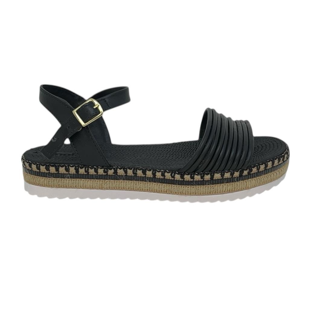 SANDALIA MOLECA FEMININA FLATFORM CASUAL 5447.523 PRETO