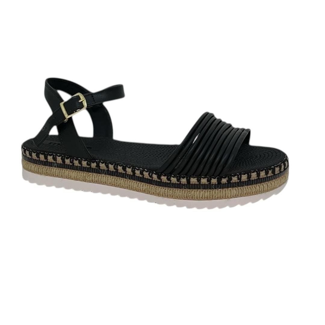 SANDALIA MOLECA FEMININA FLATFORM CASUAL 5447.523 PRETO Preto 2