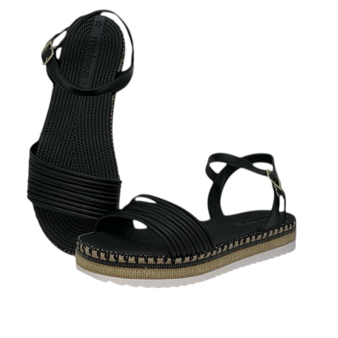 SANDALIA MOLECA FEMININA FLATFORM CASUAL 5447.523 PRETO Preto 3