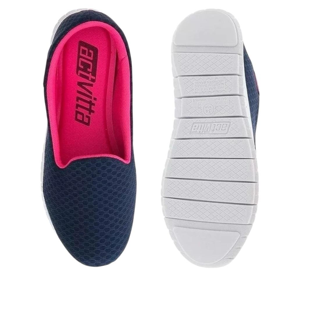 Tenis Actvitta Feminino Slip On Casual 4202.500 Marinho/Pink Marinho/ Pink Azul Marinho 3