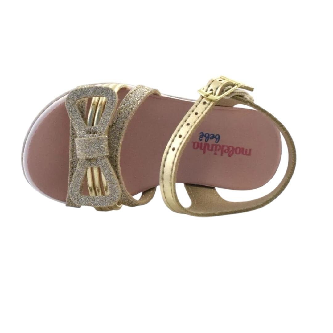 SANDALIA MOLEKINHA INFANTIL BABY MENINA CASUAL 2724.112 DOURADO Dourado 3