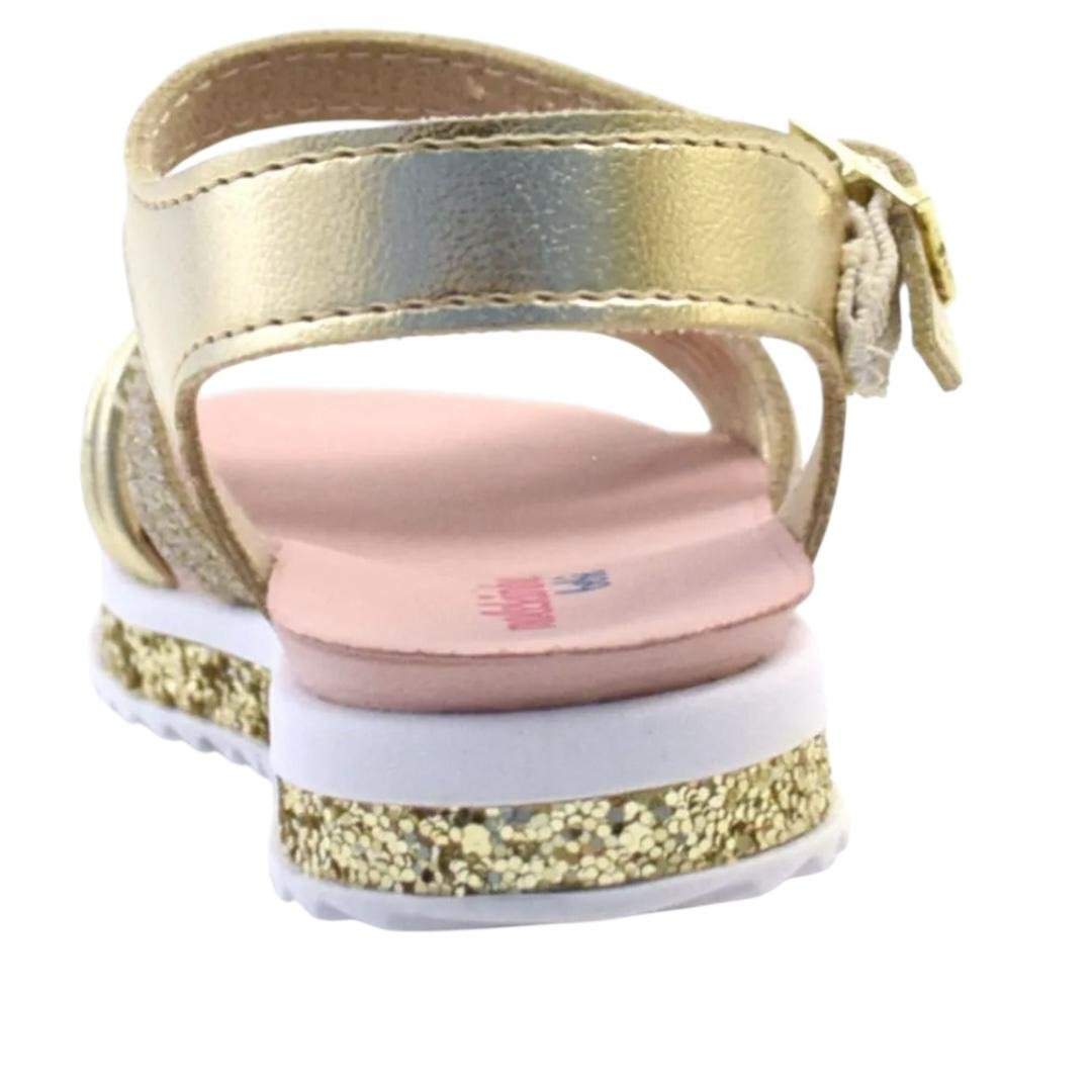 SANDALIA MOLEKINHA INFANTIL BABY MENINA CASUAL 2724.112 DOURADO Dourado 5