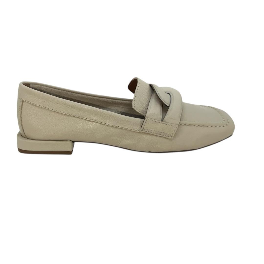 SAPATO ORCADE FEMININO MOCASSIM LOAFER EM COURO CASUAL 099214 OFF WHITE