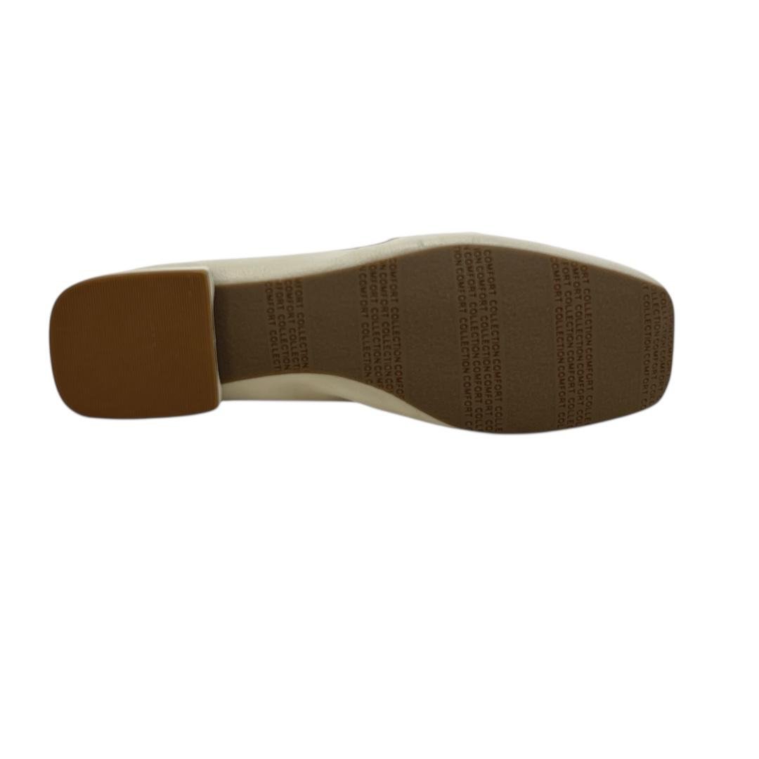 SAPATO ORCADE FEMININO MOCASSIM LOAFER EM COURO CASUAL 099214 OFF WHITE Bege 4