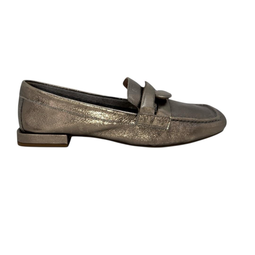 SAPATO ORCADE FEMININO MOCASSIM LOAFER EM COURO CASUAL 099214 PRATA