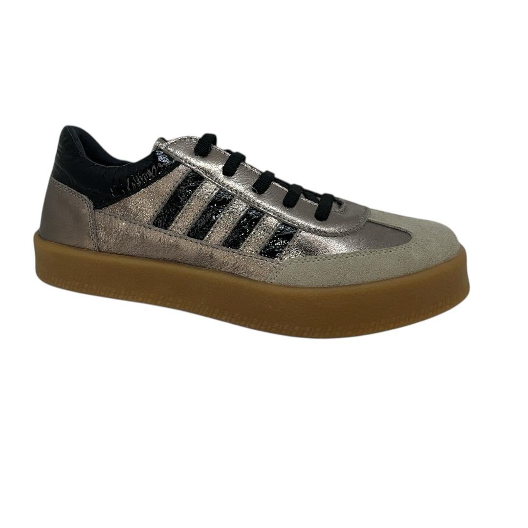 TENIS ORCADE FEMININO FLATFORM EM COURO CASUAL 089305 PRATA Prata Velho 2