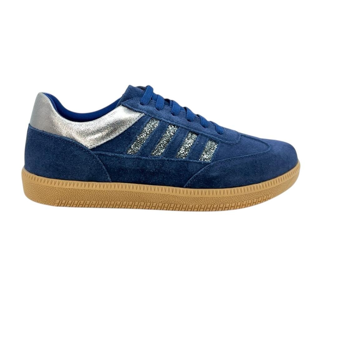 TENIS ORCADE FEMININO FLATFORM EM COURO CASUAL 015304 MARINHO