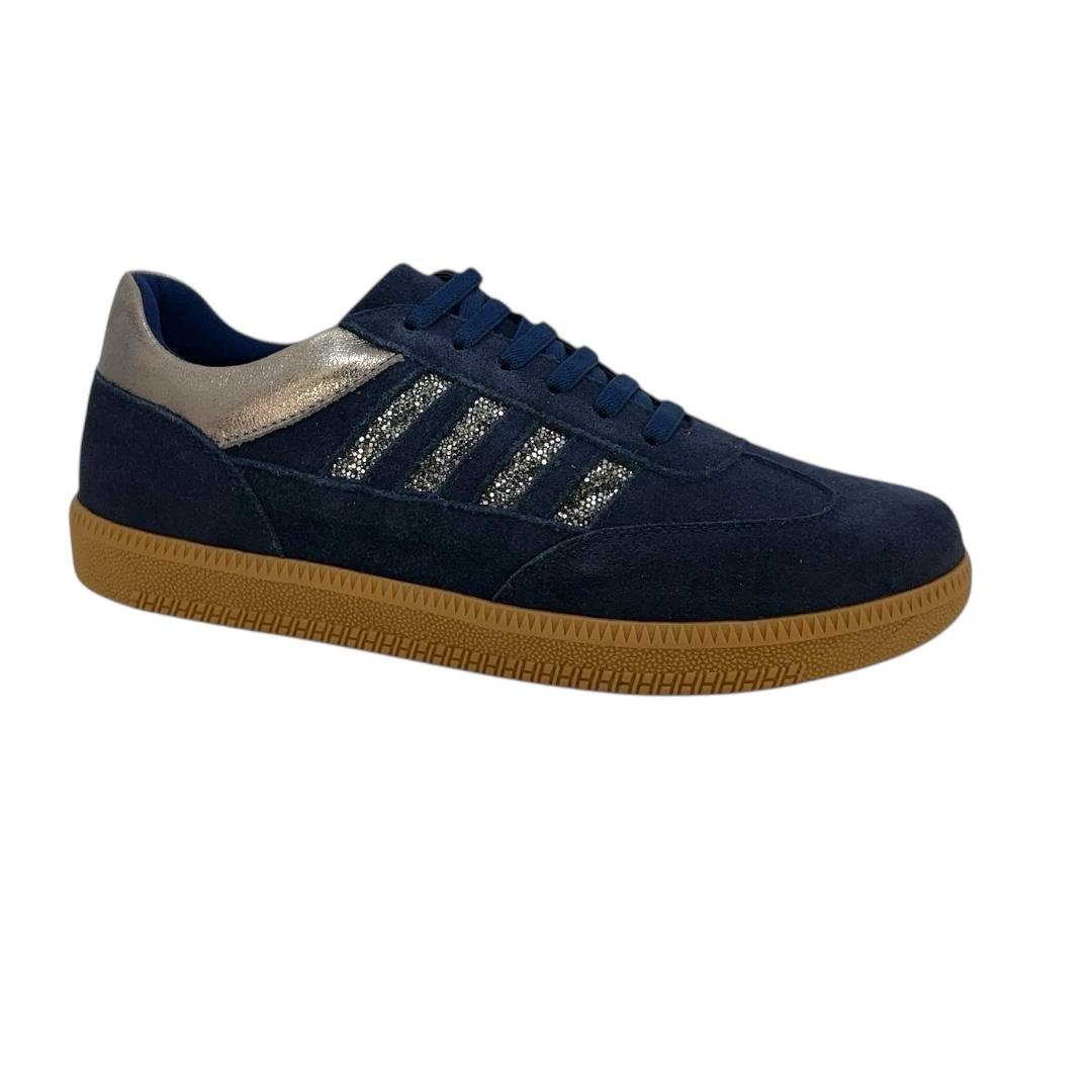 TENIS ORCADE FEMININO FLATFORM EM COURO CASUAL 015304 MARINHO Azul Marinho 2