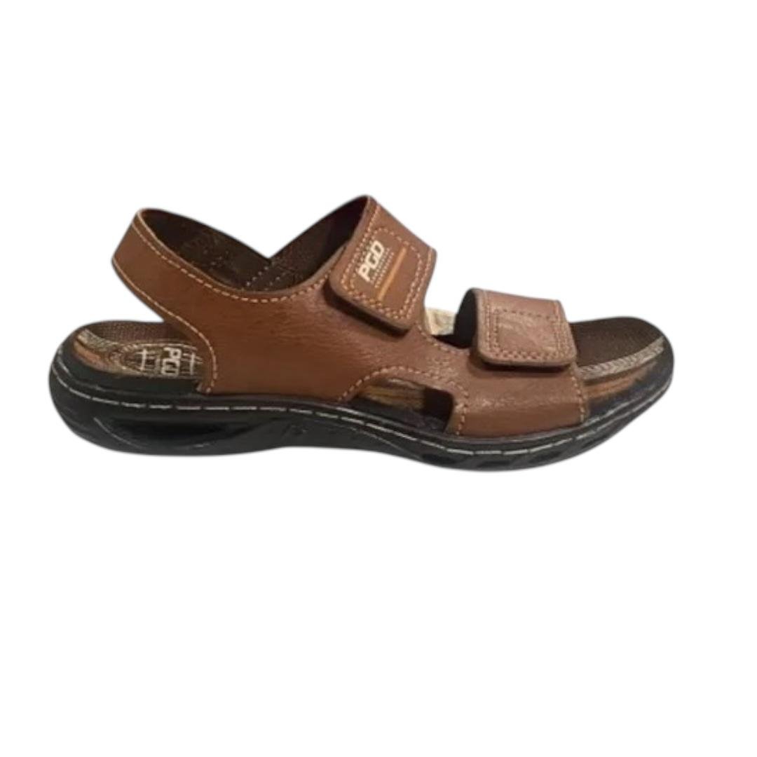 SANDALIA PEGADA INFANTIL MENINO MICROFIBRA CASUAL 373208-06 MARROM