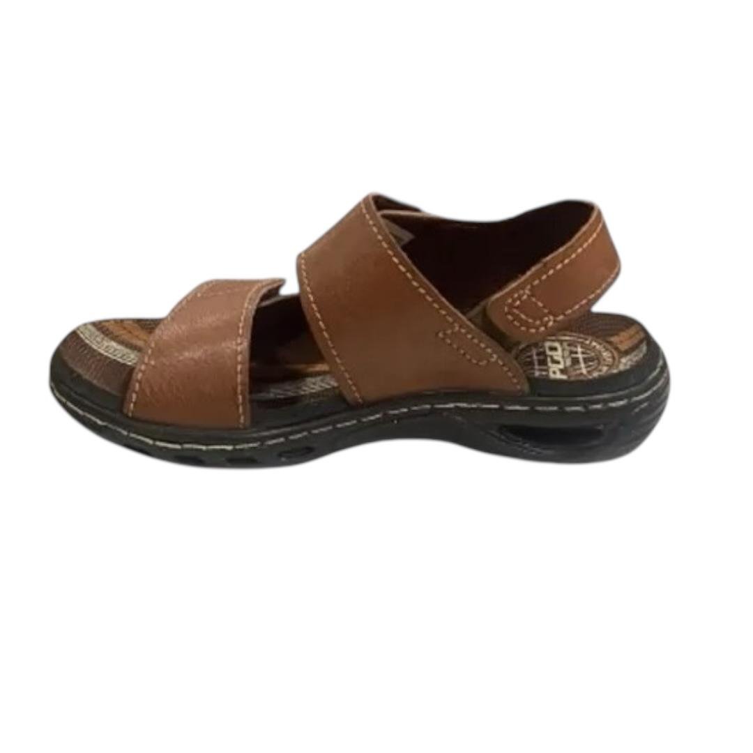 SANDALIA PEGADA INFANTIL MENINO MICROFIBRA CASUAL 373208-06 MARROM Marrom 2