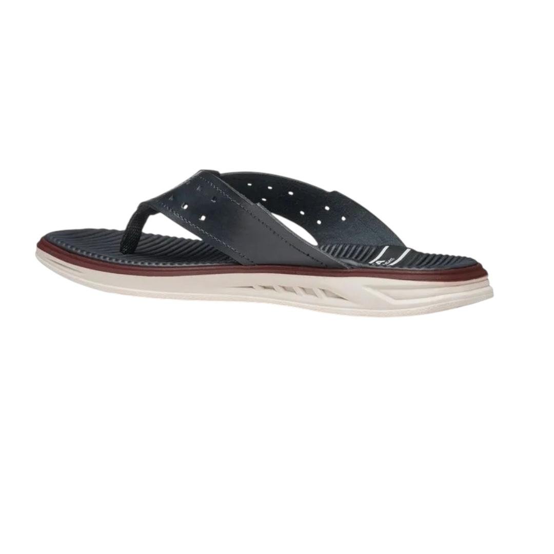 CHINELO PEGADA MASCULINO EM COURO CASUAL 134652-04 MARINHO Preto 5