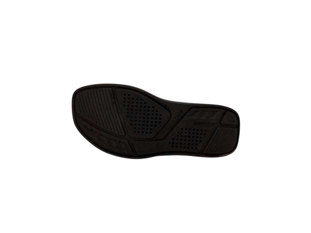 CHINELO PEGADA MASCULINO EM COURO CASUAL 134652-02 MARROM Preto 4