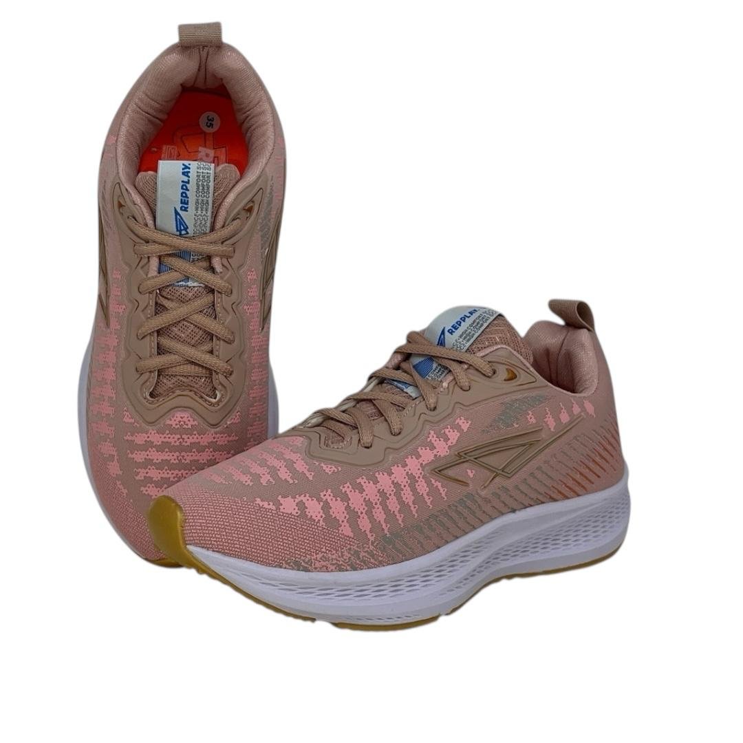 TENIS REPPLAY FEMININO RUNNING CONFORTO RP2510 NUDE Rosa 3
