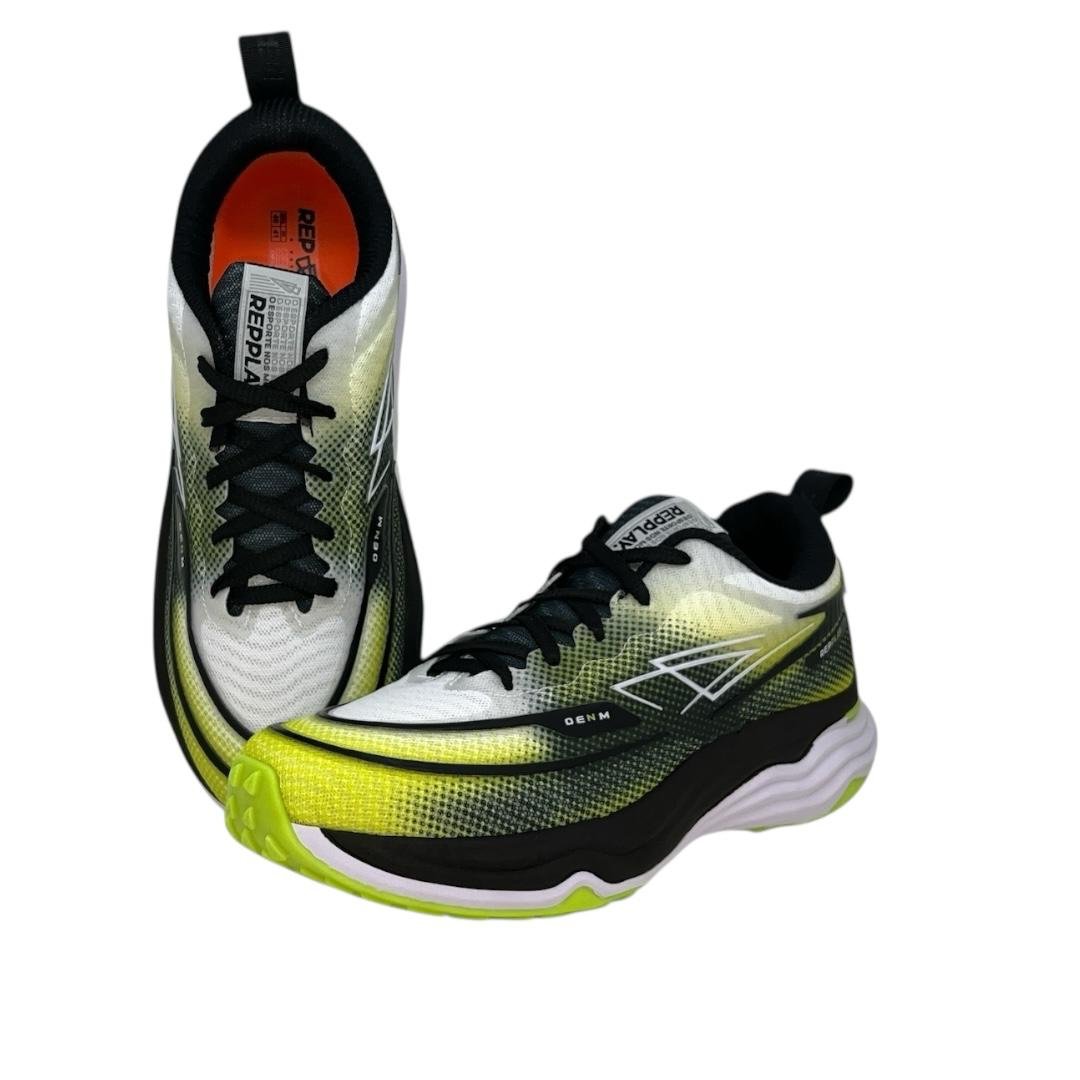 TENIS REPPLAY MASCULINO RUNNING CONFORTO RP2570 BRANCO Preto/Verde 3