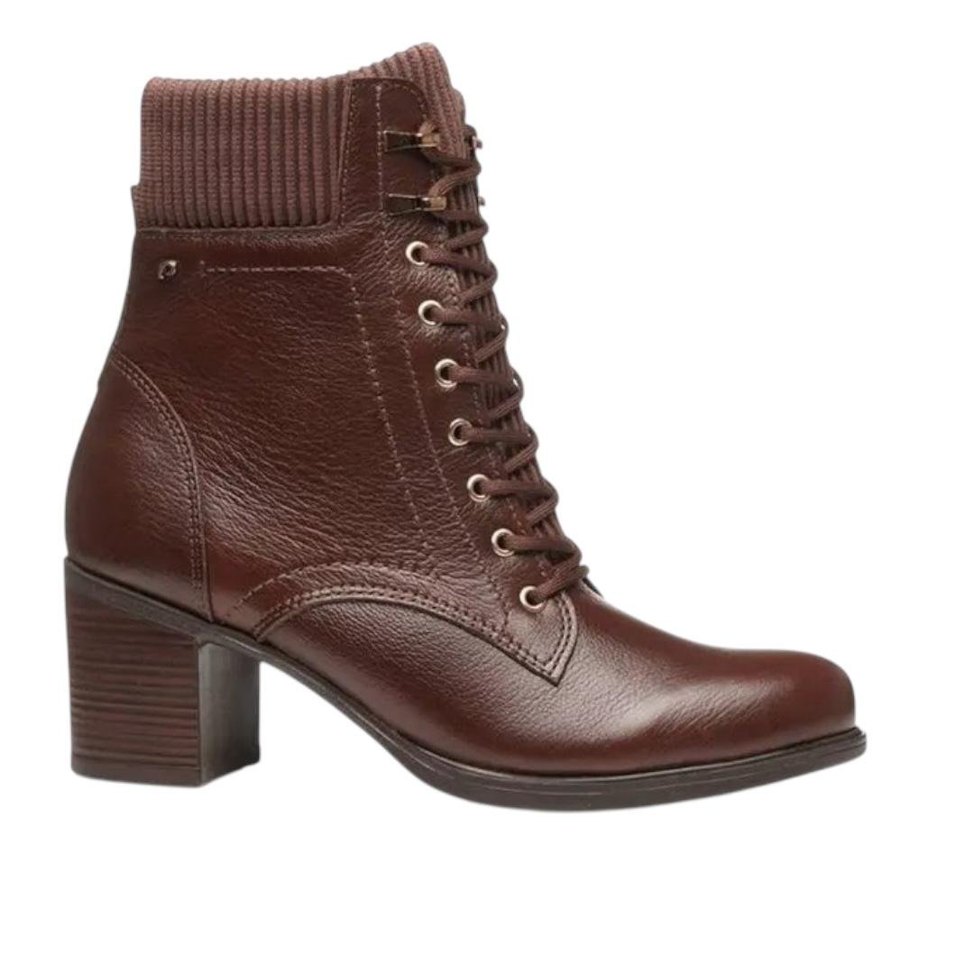 COTURNO PEGADA FEMININO EM COURO CASUAL 280405-01 MARROM